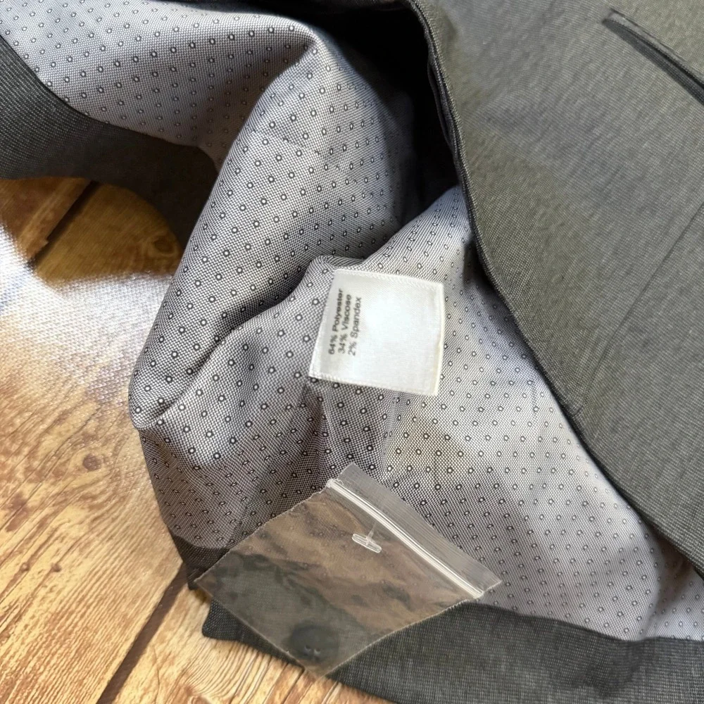 Joseph Abboud Slim Fit Suit Vest Mens Large Gray Button Front Formal NWT